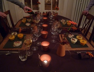 Table avec verrines 1